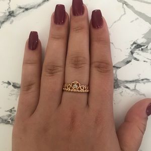 Rose gold princess ring